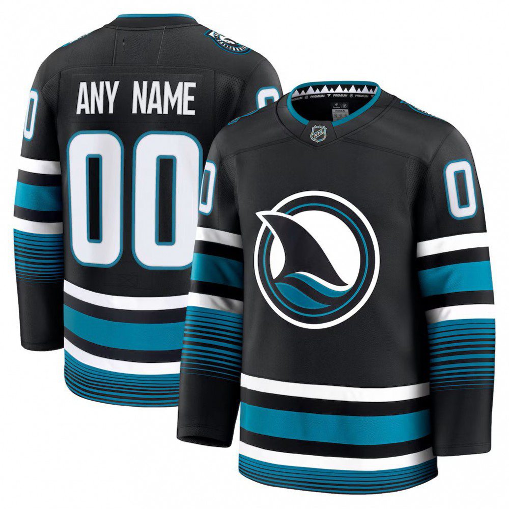 Men's San Jose Sharks Black Alternate Premium Custom Jersey-Pro Kit Vault | Brand New 26/27 Sports Jerseys
